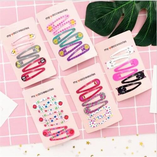 6PCS/Lot New Little Girl Cute Cartoon Animal Barrettes Kid Headwear Hair Clip Children Gift Hair Accessories Snap Clips Hairpins