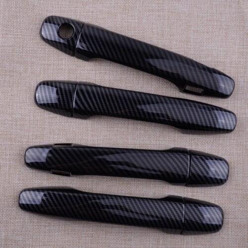 8Pcs/Set Car Carbon Fiber Style Smart Door Handle Cover Trim Fit For Subaru Legacy Levorg WRX Outback Forester XV Crosstrek