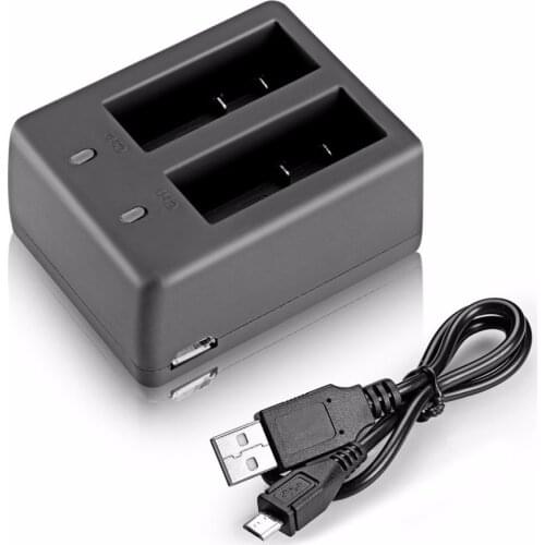 For SJCAM Camera Accessories Battery Dual Charger For SJ4000 SJ4000 Wifi SJ4000+ SJ5000 WiFi SJ5000+ Plus M10 With USB Cable