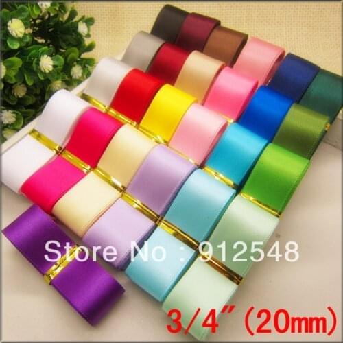 6/8"(20mm) SATIN RIBBON WEDDING PARTY TABLE ANNIVERSARY CAKE FLOWER DECORATING, Fashion Accessories,25 color mix,cs20027
