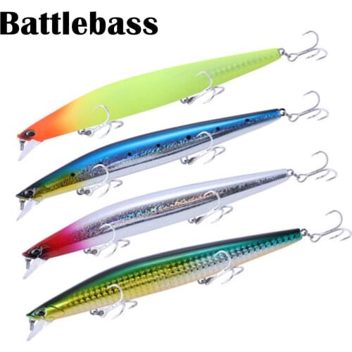 BATTLEBASS 2021 NEW 1PC 145mm 23g Floating Minnow Fishing Lure 145S Ultra-long Casting Seabass Piura Sea Fishing Lure