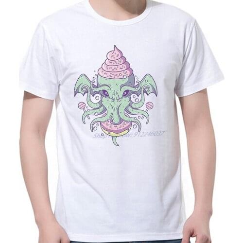 Cthulhu Lovecraft Octopus Green Pastel Candy Donut Pink Funny Call of Oversized T shirts Tops Tee t shirts Harajuku Men clothing