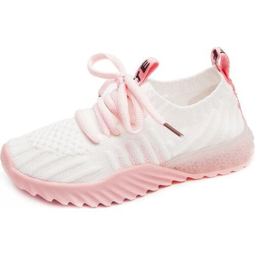 Skoex Kids Mesh Shoes Autumn Girls Fashion Casual Sports Shoes Breathable Running Shoe Children Rubber Soft Bottom Non-slip Shoe