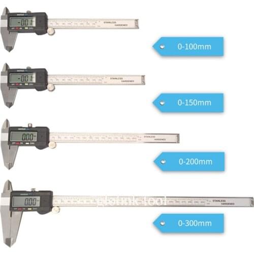Industrial level metal case Stainless Steel Digital Caliper 0-50mm 0-150mm 200mm 300mm Electronic slide caliper micrometer gauge