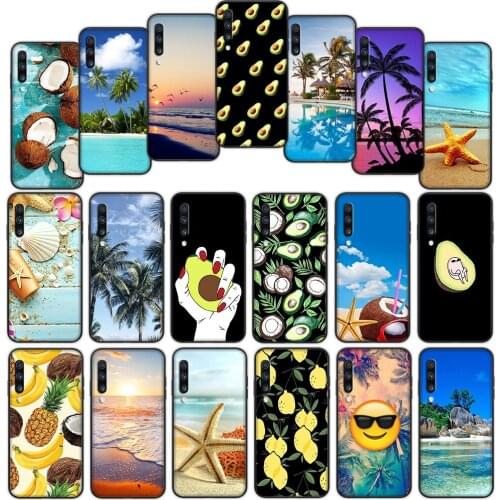 Fruit Coconut Avocado Beach Soft Cover Case for Samsung Galaxy A10 A10S A20 A30 A20S A20E A30S A40 A40S A50 A50S A70 A70S