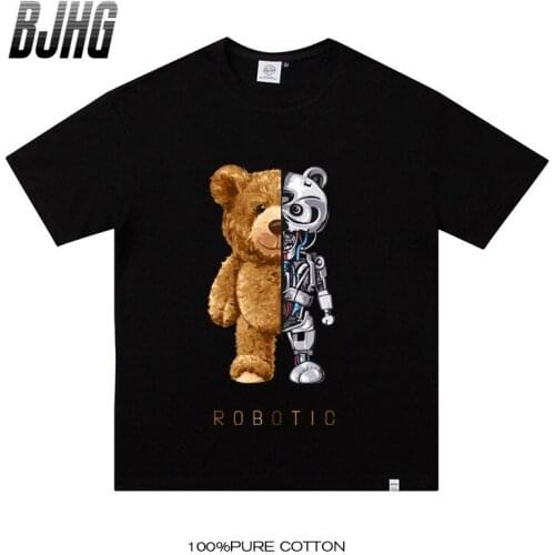 S-7XL Cotton Printed Harajuku T-shirt Mens And Womens Round Neck Short-sleeved Large Size T-shirt Mens Top Bottoming Shirt