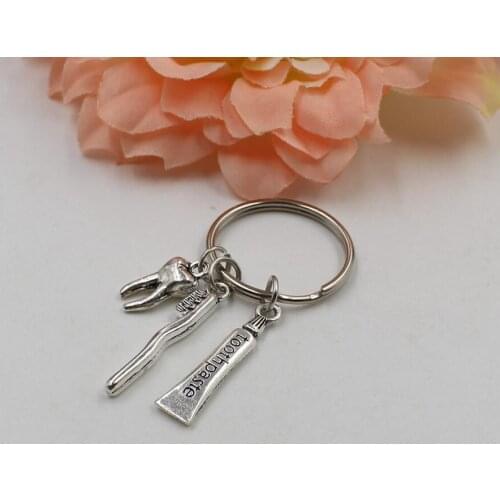 Glamour dentist gift dentist keychain dental assistant dental hygienist gift key chain