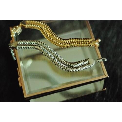 GULCE DERELI, SNAKE CHAIN BRACELET, BRACELETS, GIFT BOX, GOLD/SILVER PLATED