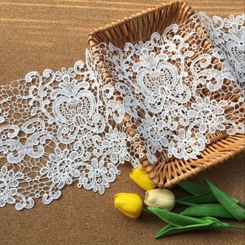 24CM Width export exquisite European milk silk lace trim manual diy clothing accessories skirt material