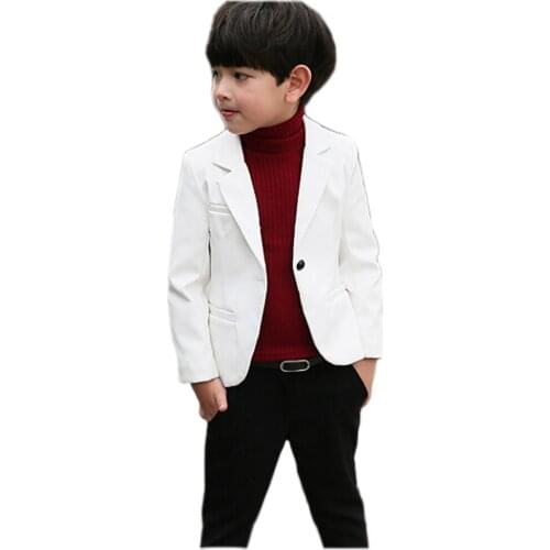 Classic boy leather jacket solid gentleman style coat jacket for 2-10years boys kids children fashion jacket clothing