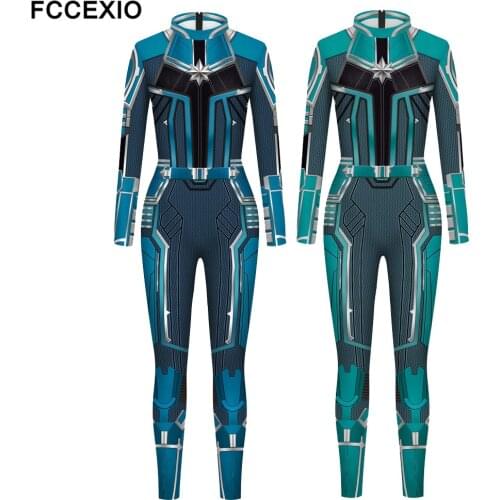 FCCEXIO Super Combat Hero 3D Print New Sexy Bodysuits Cosplay Jumpsuit Adults Onesie Hallowmas Long Sleeve Outfits