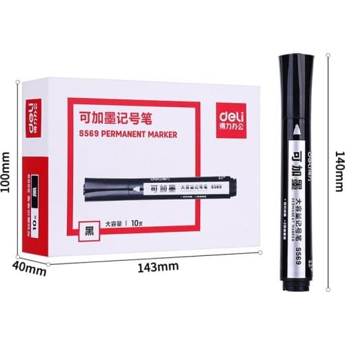S569 Inkable Large Capacity Marking Pen Coarse Oil Marking Pen Single Head Quick Drying Waterproof