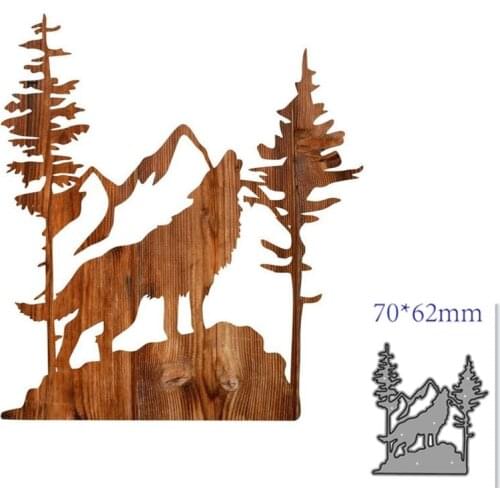 Metal Cutting Dies Cut Mold Animal wolf Decoration Scrapbook Paper Craft Knife Mould Blade Punch Stencils