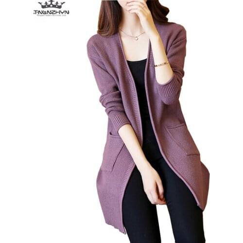Tnlnzhyn 2019 New Spring Autumn Women Cardigan Fashion V-neck Long Sleeve Knit Cardigan Sweater Women Slim long Sweater Y1150