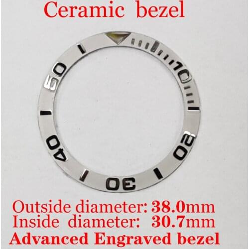 38mm 2021 New Style Advanced Engraved Ceramic Bezel Suitable For 40mm Case Accessories