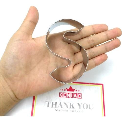 KENIAO Letter S of Alphabet Cookie Cutter for Birthday Party - 4.9 x 8.1 CM - Biscuit / Fondant / Pastry Cutter -Stainless Steel