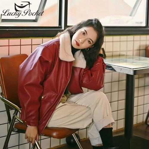 Women Autumn Winter New Fashion Lamb Wool Coat Female High Street Loose Spliced Fur Leather Ladies Brand Elegant Coats ML1072