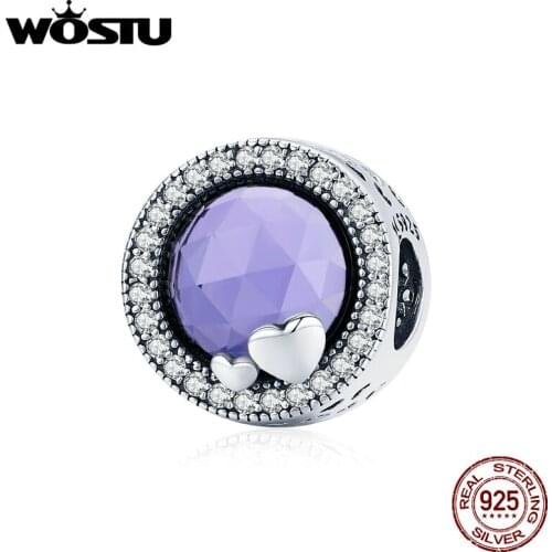 WOSTU Murano Glass Charm Magic Beads 925 Sterling Silve Fit Women Original Bracelet Pendant DIY Jewelry DXC1817