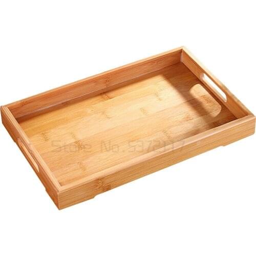Rectangular tray tea tray solid wood tray wooden tray creative tea tray Hotel serving plate