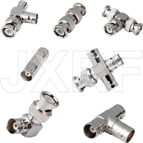 JXRF Connector BNC Male Jack to BNC Female Plug Right angle Connector Adapter for CCTV Security Camera Surveillance Video