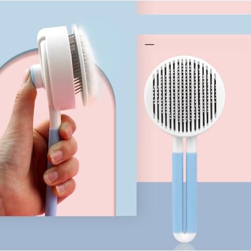 Cat Brush Pet Grooming Comb with Massage Particle Dog Brush for Shedding Mats Tangled Hair Self Cleaning Slicker Remover Brushes