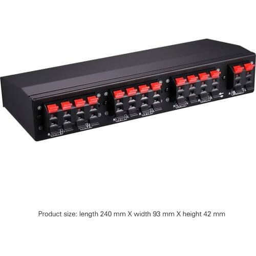 Six way Stereo Speaker Selector Switch Amplifier Selector Bidirectional Selective Switcher