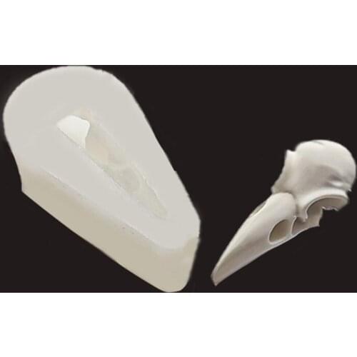 Halloween Silicone Raven Skull Mold Bird Beak Skeleton Head Mold Crow Mold Jewelry Making Resin Reusable Tools UV Resin Molds