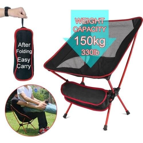 Folding Travel Ultralight Chair Superhard High Load Outdoor Camping Chair Fishing Tools Chair Portable Beach Hiking Picnic Seat