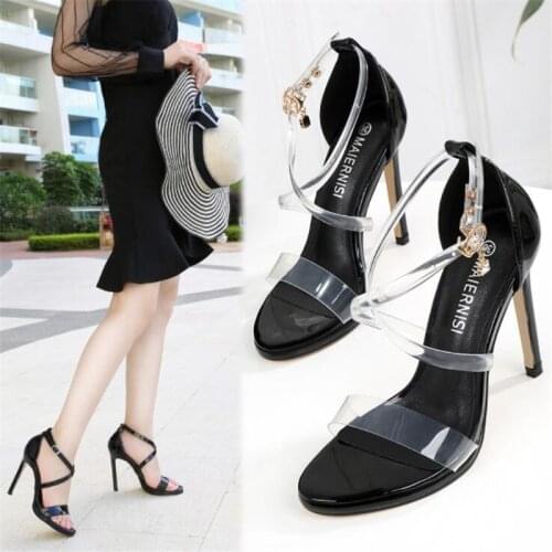 New Women Pumps Ankle Strap Shoes For Sexy Peep Toe Heels Sandals Party Wedding Woman High Heels Luxury Black Big Size