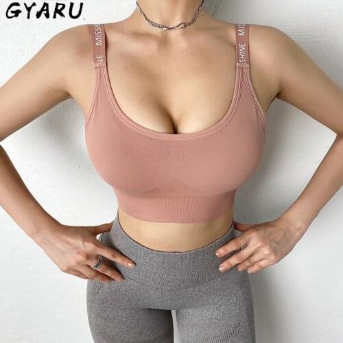 GYARU Comfortable Seamless Sports Bra Women Fitness Top Yoga Bra For Cup Running Yoga Gym Crop Top Women Push Up Sport Bra Top