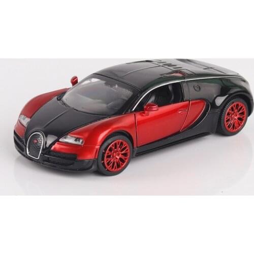 High Simulation Collection Toys Double Horses Car Styling for Bugatti Veyron Sportcar 1:32 Alloy Supercar Model Best Gifts