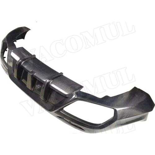 Carbon fiber Rear Diffuser For Alfa Romeo Stelvio 2017 2018 2019 FRP Fins Shark Style Skid Plate Car Bumper Guard Car Styling