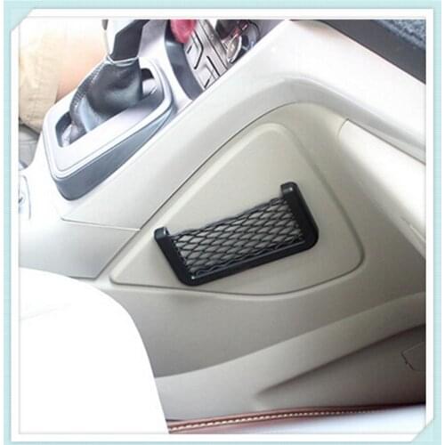1psc Car Organizer Storage Bag Auto Paste Net Pocket for GMC Mahindra Hino Lincoln Cadillac Acura Tata Motors