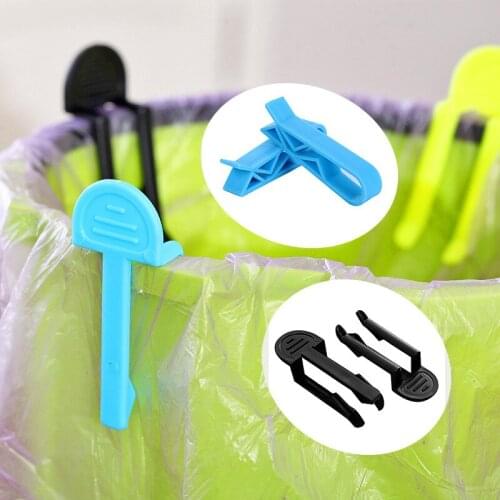1pcs Practical Trash Can Clips Plastic Fixed Garbage Bag Clip Non-Slip Clip Trash Can Retaining Holder Household Accessories
