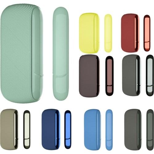 1PCs Fine Twill Silicone Side Cover Full Protective Case Pouch for IQOS 3.0 Colorful Outer Case Protector for IQOS Accessories