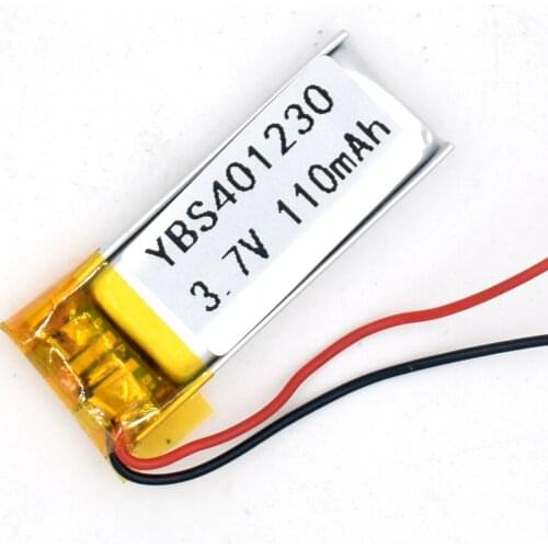 3.7V 110 mAh 401230 Li-Polymer Rechargeable Battery Li Po ion for GPS Bluetooth MP3 MP4 041230