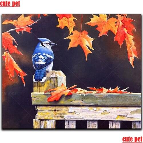 5D Home Decor Animal bird and maple leaf Diamond Painting Mosaic Sale Rhinestones Pictures Cross Stitch Embroidery Full Display