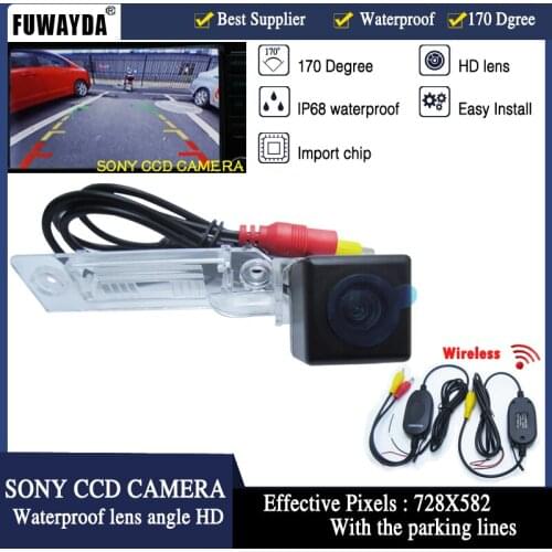 FUWAYDA Wireless FOR SONY CCD Car Rear View CAMERA for VW Volkswagen GOLF PASSAT TOURAN CADDY SUPERB /T5 TRANSPORTER/MULTIVAN