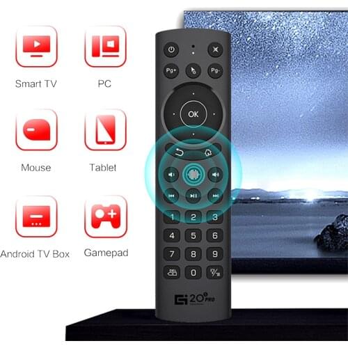 G20S PRO 2.4G Wireless Fly Air Mouse 30 Buttons Voice Remote Control for PC Smart TV Box STB