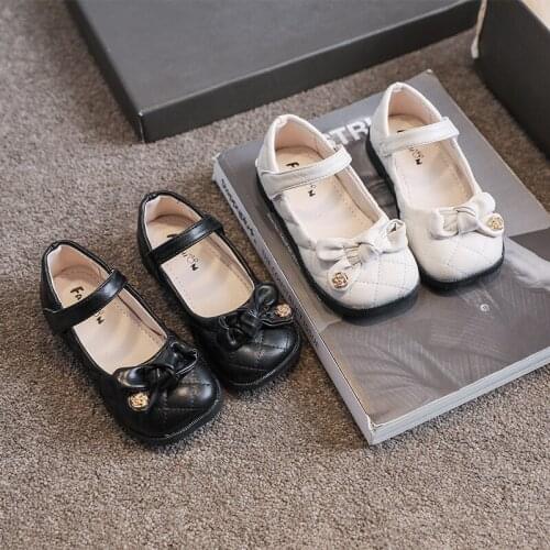 Childrens Princess Shoes 2021 Spring Autumn New Girls Butterfly-knot Soft Sole Sweet Casual Shoes Non-slip Cute 23-34 Chic