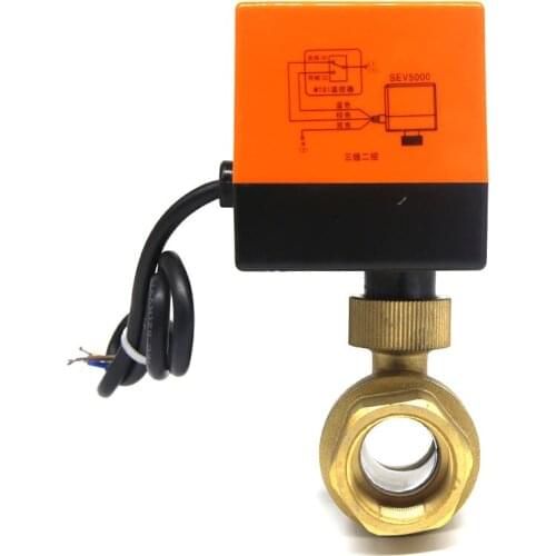 DN15 DN20 DN25 DN32 DN40 Electric ball valve AC220V DC24V 2 way brass valve Motorized ball valve