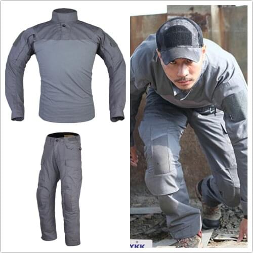 EmersonGear Assault Pants+Shrits Urban Tactical Mens Military Combat Assault Outdoor Sport SWAT Training Army Ghillie Suits YKK