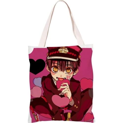 Anime Shulder Bag Toilet-Bound Hanako-kun Canvas Shopping Bags Amane Yashiro Nene Toilet Bound Hanako kun DIY customTote Handbag