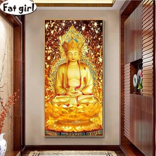 Ksitigarbha Statue Diy 5D Handwork Diamond Painting Embroidery Mosaic Religious Figure Square Round Drill Cross Stitch Decor