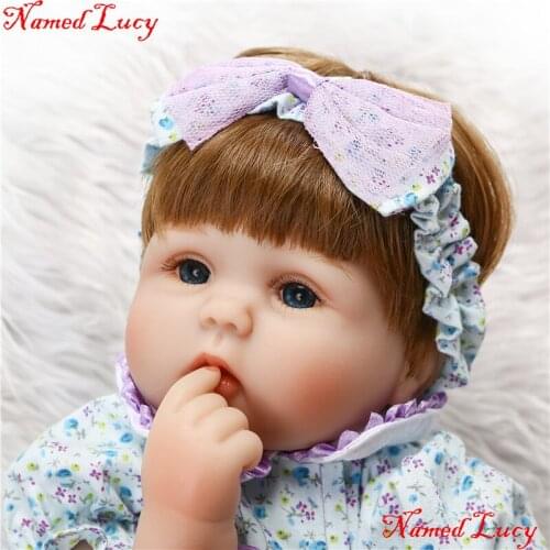 Bebe 40cm reborn babies girl toddler dolls 18" silicone reborn baby dolls high quality child gift toy bonecas