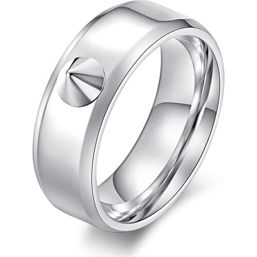 Fashion Titanium Steel Rings Rivet Self-defense Simple Metal Thorn Ring Jewelry Good Quality