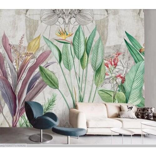 Papel de parede Nordic modern abstract art leaf plant 3d wallpaper,living room tv wall bedroom wall papers home decor bar mural