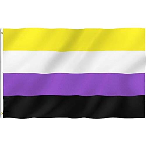 Non Binary Flag Cheap 150x90CM 100D Polyester Decoration Promotion Home Holiday Business Advertising Club Hot Selling