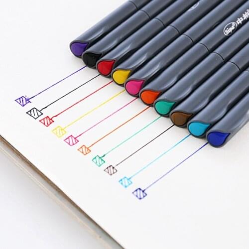 10PCS New Creative Cute 0.38mm Multicolor Gel Ink Pen Promotional Gift School Office Supply Material Stationery Plastic Pen