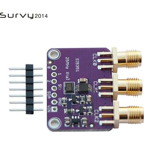 Si5351A I2C 25MHZ Clock Generator Breakout Board 8KHz to 160MHz for Arduino diy electronics